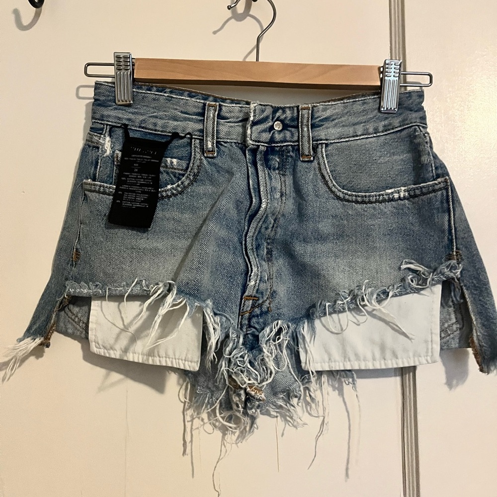 Distressed Denim Shorts